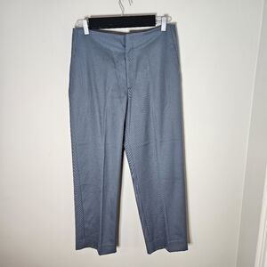 Vince Luxury Wool Twill Dress Pants Slight Crop Leg High Waist Women's 8